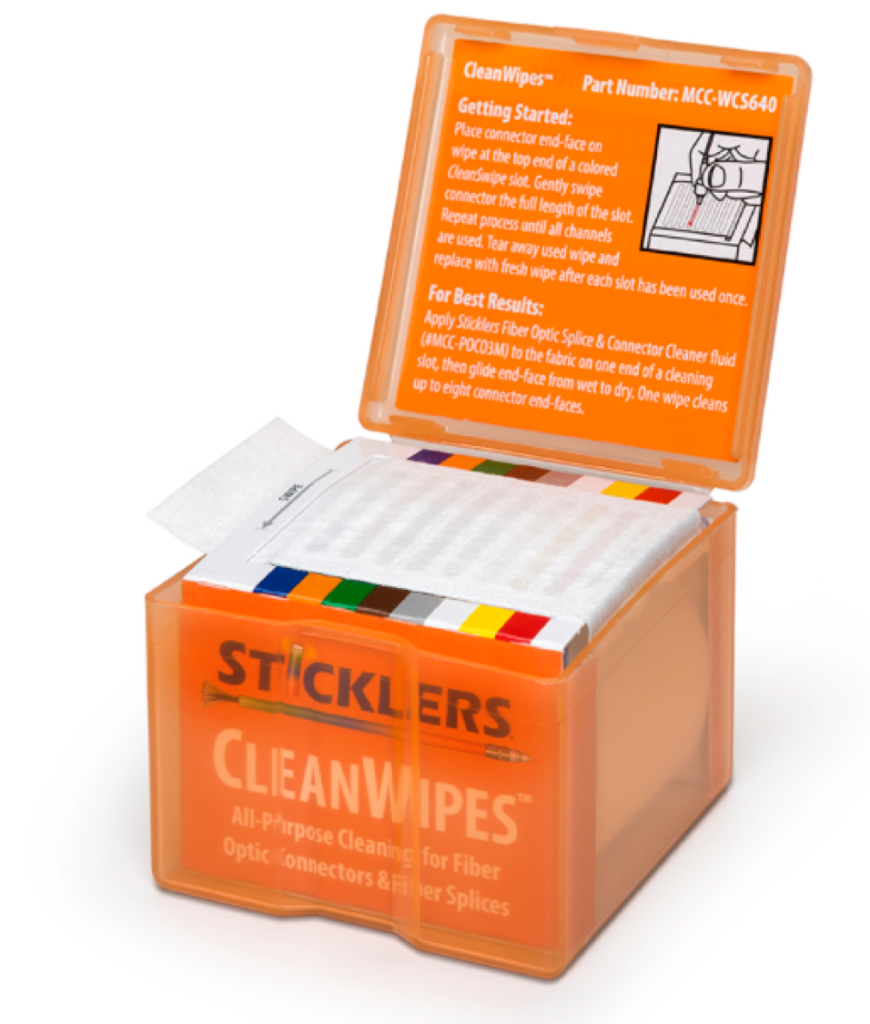 WCS640 CLEANWIPES 640 Lint Free Fibre Optic Wipes Splicefast The